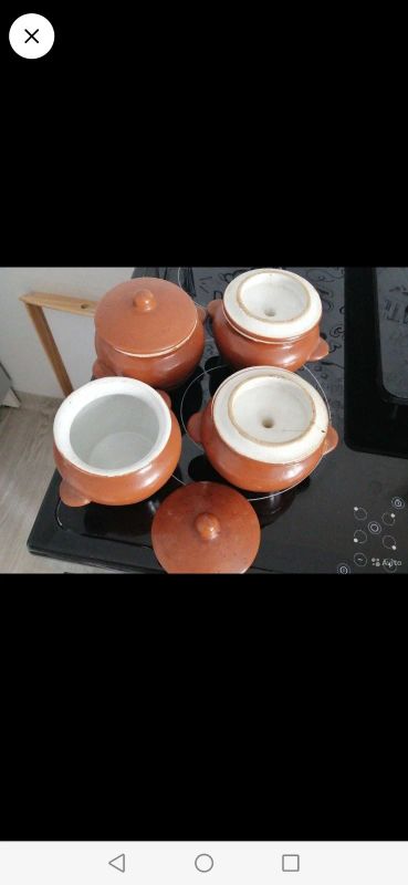 Лот: 17634713. Фото: 1. Горшки для запекания 4 шт. Кухонные аксессуары