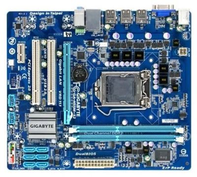 Лот: 5267559. Фото: 1. Материнка LGA 1156 GA-H55M-S2... Материнские платы