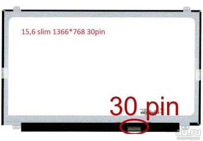 Лот: 16937715. Фото: 1. Матрица 15,6" slim 30pin 1366... Матрицы для дисплея