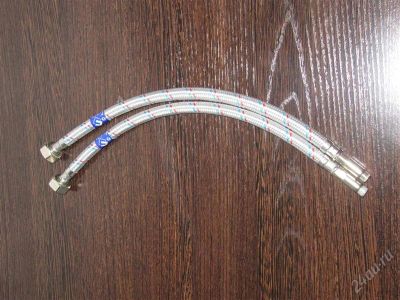 Лот: 1422343. Фото: 1. гибкие шланги 40 см. Смесители