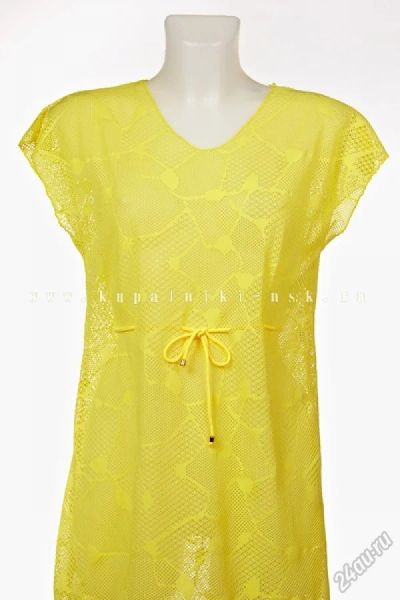 Лот: 5651922. Фото: 1. Платье-туника из ажурного полотна... Купальники