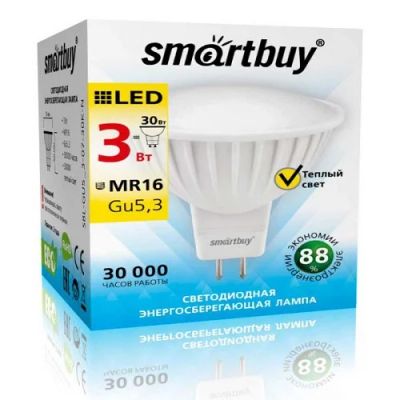 Лот: 8083205. Фото: 1. Лампа светодиодная Smartbuy MR16... Другое освещение