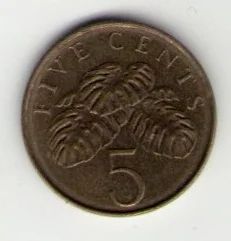 Лот: 3360927. Фото: 1. 5 центов Сингапур. Азия