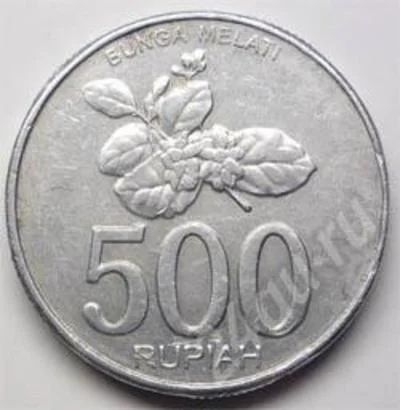 Лот: 198343. Фото: 1. Индонезия. 500 рупий 2003г. Азия