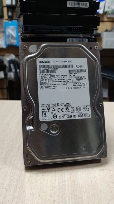 Лот: 21059310. Фото: 1. HDD жесткий диск 500 Гб/Hitachi... Жёсткие диски (HDD)