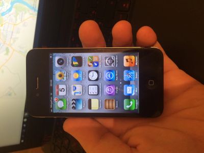Лот: 12749668. Фото: 1. iphone 4 black ios 6.1.3 8gb. Смартфоны