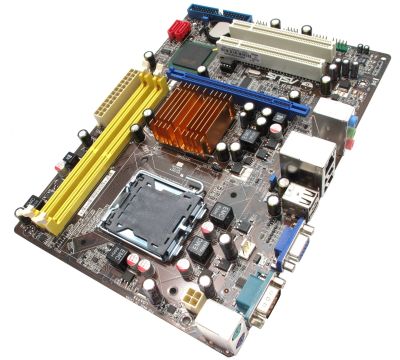 Лот: 13509352. Фото: 1. Материнская плата ASUS P5KPL-AM... Материнские платы