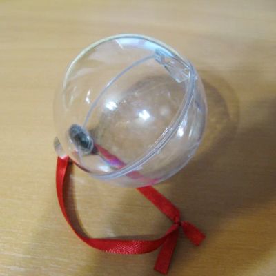 Лот: 19839281. Фото: 1. прозрачный шар (две полусферы... Гирлянды, шарики, новогодние аксессуары