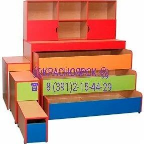 Лот: 10981274. Фото: 1. Кровать детская 3-ярусная. Мебель для детских садов