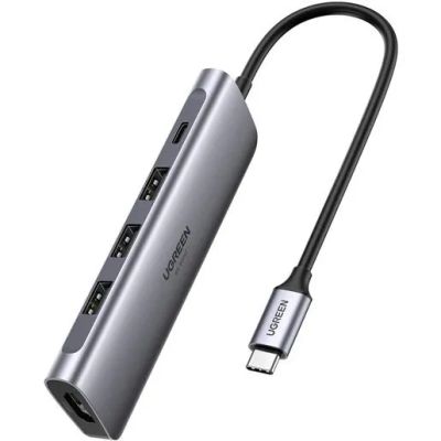 Лот: 21506941. Фото: 1. USB-хаб UGREEN CM136 USB-C Multifunction... USB хабы