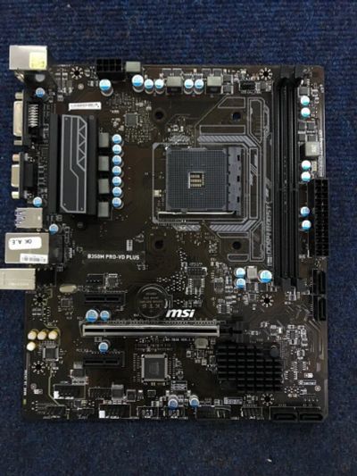 Лот: 11508527. Фото: 1. Материнская плата MSI B350M PRO-VD... Материнские платы