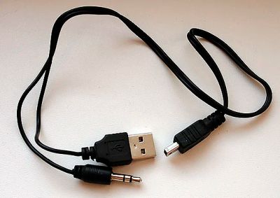Лот: 19258054. Фото: 1. Кабель MiniUSB - USB + MiniJack... Дата-кабели, переходники