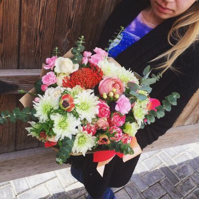 Лот: 7501296. Фото: 1. Сборный букет. Цветы на Щорса... Свежие цветы