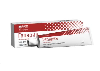 Лот: 24336325. Фото: 1. Гепарин гель 1000МЕ 30г. Лекарства