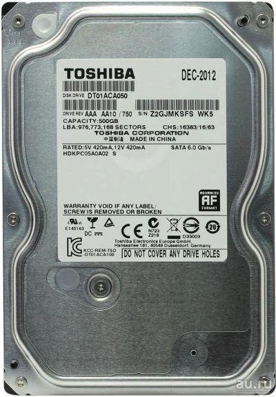 Лот: 10161033. Фото: 1. Продам жесткий диск HDD SATA 500Gb... Жёсткие диски (HDD)