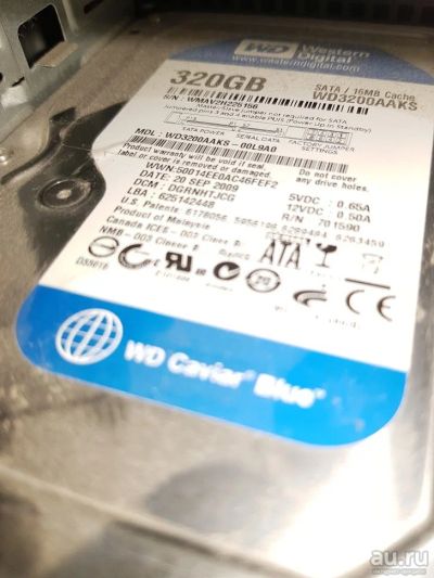Лот: 14720324. Фото: 1. HDD 320Gb WD Blue WD3200AAKS -... Жёсткие диски (HDD)