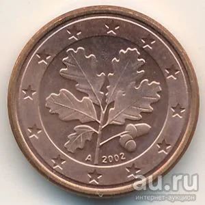 Лот: 8965108. Фото: 1. 1 евроцент 2002 года - Германия... Европа