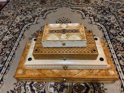 Лот: 17309342. Фото: 1. Нарды собственного производства. Шахматы, шашки, нарды