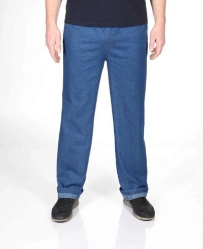 Лот: 11946985. Фото: 1. Мужские широкие джинсы из облегченной... Брюки, джинсы, шорты
