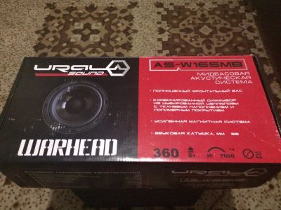 Лот: 10522711. Фото: 1. Мидбас Ural Warhead AS-W165MB. Акустика автомобильная