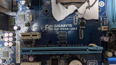 Лот: 17515740. Фото: 1. Материнская плата Gigabyte GA-P55a-ud3. Материнские платы