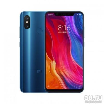 Лот: 13746512. Фото: 1. Смартфон Xiaomi Mi 8 64Gb Blue... Смартфоны
