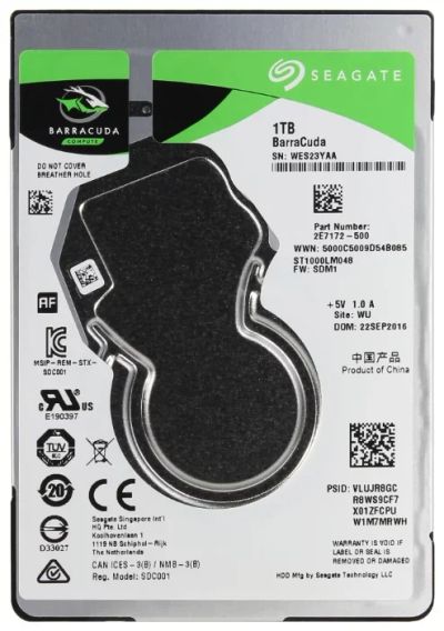 Лот: 15207689. Фото: 1. Seagate 1Tb ST1000LM048. Жёсткие диски