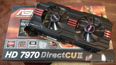 Лот: 10619051. Фото: 1. Asus HD 7970 DirectCU II (HD7970-DC2-3GD5... Видеокарты