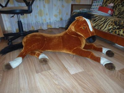 Лот: 6739398. Фото: 1. Огромный игрушечный конь (лошадь... Мягкие