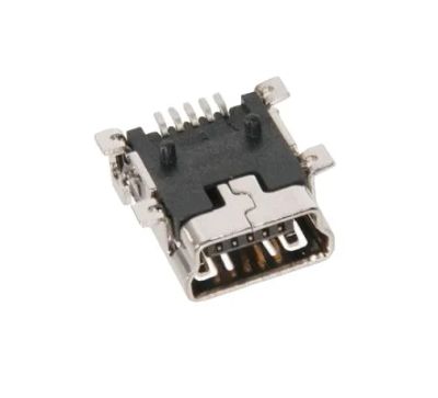 Лот: 17513832. Фото: 1. Гнездо mini USB 5 pin 180° на... Разъёмы