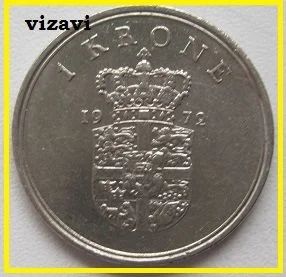 Лот: 16824612. Фото: 1. Дания 1 крона 1972 (9). Европа