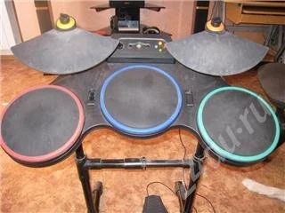 Лот: 478797. Фото: 1. Игровые барабаны от Guitar Hero... Игровые приставки, консоли