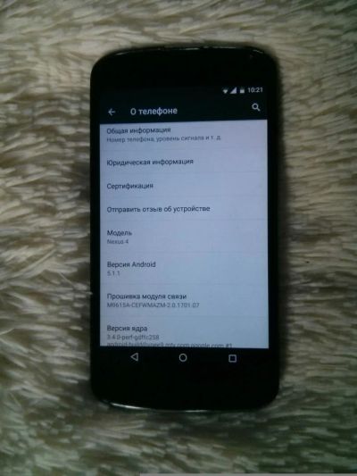 Лот: 6331031. Фото: 1. Смартфон LG Nexus 4 (16Гб) E960... Смартфоны