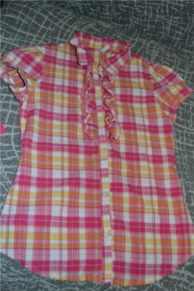 Лот: 9030118. Фото: 1. Рубашка в клетку. Блузы, рубашки, водолазки