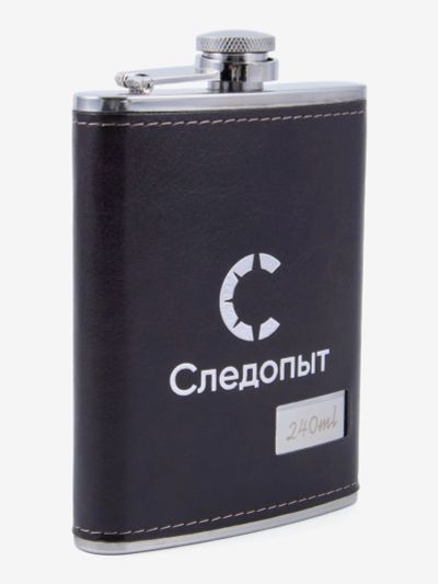 Лот: 25689205. Фото: 1. Фляжка Следопыт - Browny в кожанном... Другое (спортивная одежда)