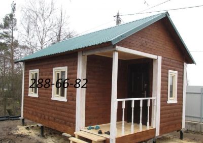 Лот: 11095763. Фото: 1. Дачный дом 4х6 из профилированного... Срубы, бани, дома