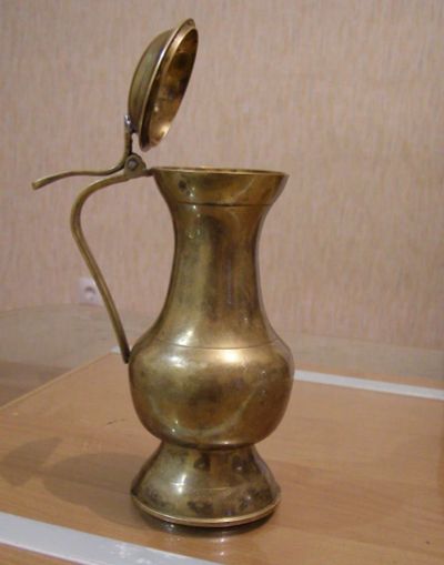 Лот: 17318467. Фото: 1. кувшин бронза индия с механической... Предметы интерьера и быта