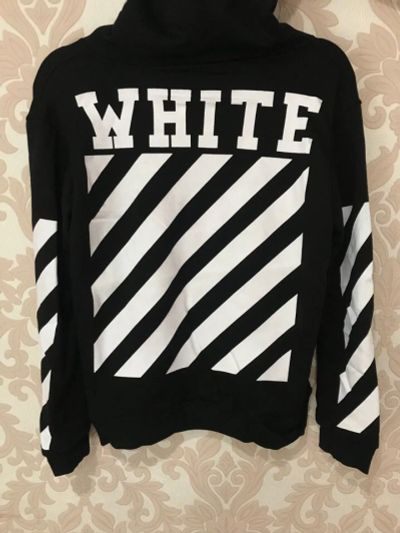 Лот: 12138959. Фото: 1. Худи off-white чёрная по себестоимости. Свитеры, толстовки, худи