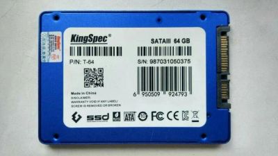 Лот: 10222888. Фото: 1. SSD KingSpec 64 GB. SSD-накопители