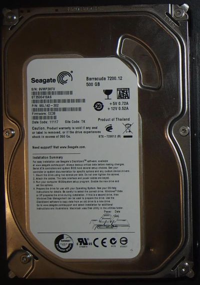 Лот: 5076057. Фото: 1. 500 Gb, 7200 RPM Sata, Seagete... Жёсткие диски (HDD)