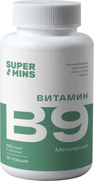 Лот: 22072508. Фото: 1. Supermins, Витамин B9 (метилфолат... Народная медицина, БАДы