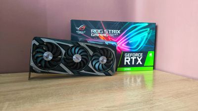 Лот: 25674628. Фото: 1. RTX 3080 10Гб ROG Strix топовая... Видеокарты