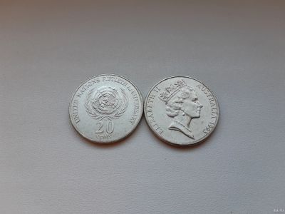 Лот: 18060715. Фото: 1. Австралия 20 центов 1995 " 50... Австралия и Океания