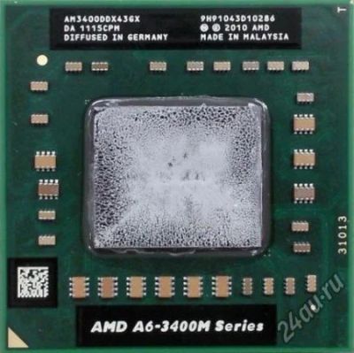 Лот: 8612375. Фото: 1. Процессор для ноутбука AMD A6-3400M. Процессоры