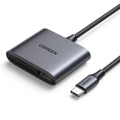 Лот: 25029278. Фото: 1. Картридер UGREEN USB-C to SD/TF... USB-флеш карты