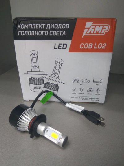 Лот: 10704385. Фото: 1. Диод головного света H7 AMP COB... Оптика и освещение