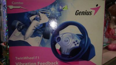 Лот: 8609443. Фото: 1. Руль с педалями Genius TwinWheel... Рули, джойстики