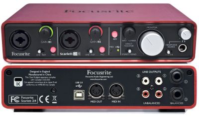 Лот: 10646971. Фото: 1. Звуковая карта Focusrite Scarlett... Микшеры, предусилители, микрофонные эффекты