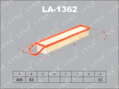 Лот: 13357028. Фото: 1. Lynx LA-1362 Воздушный фильтр. Расходные материалы