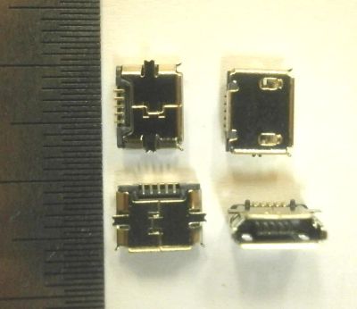 Лот: 3447524. Фото: 1. Разъем microUSB на плату. Шлейфы, кабели, переходники